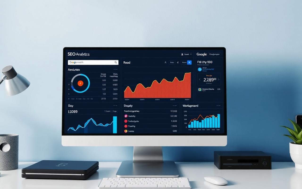 SEO-Analyse-Dashboard mit Ranking-Charts